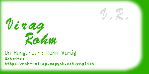 virag rohm business card