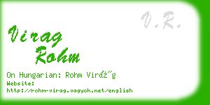 virag rohm business card